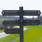 Ridgeway signpost at Ashbury Folly