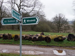Signpost at Bedwyn Brail