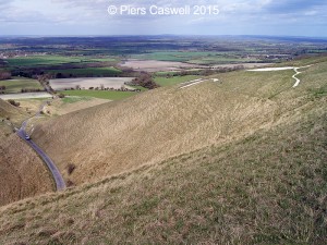 View from the white horse facing towards the Chilterns