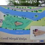 Castell Newydd Emlyn birds eye map of the castle