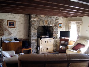Living room with Rayburn